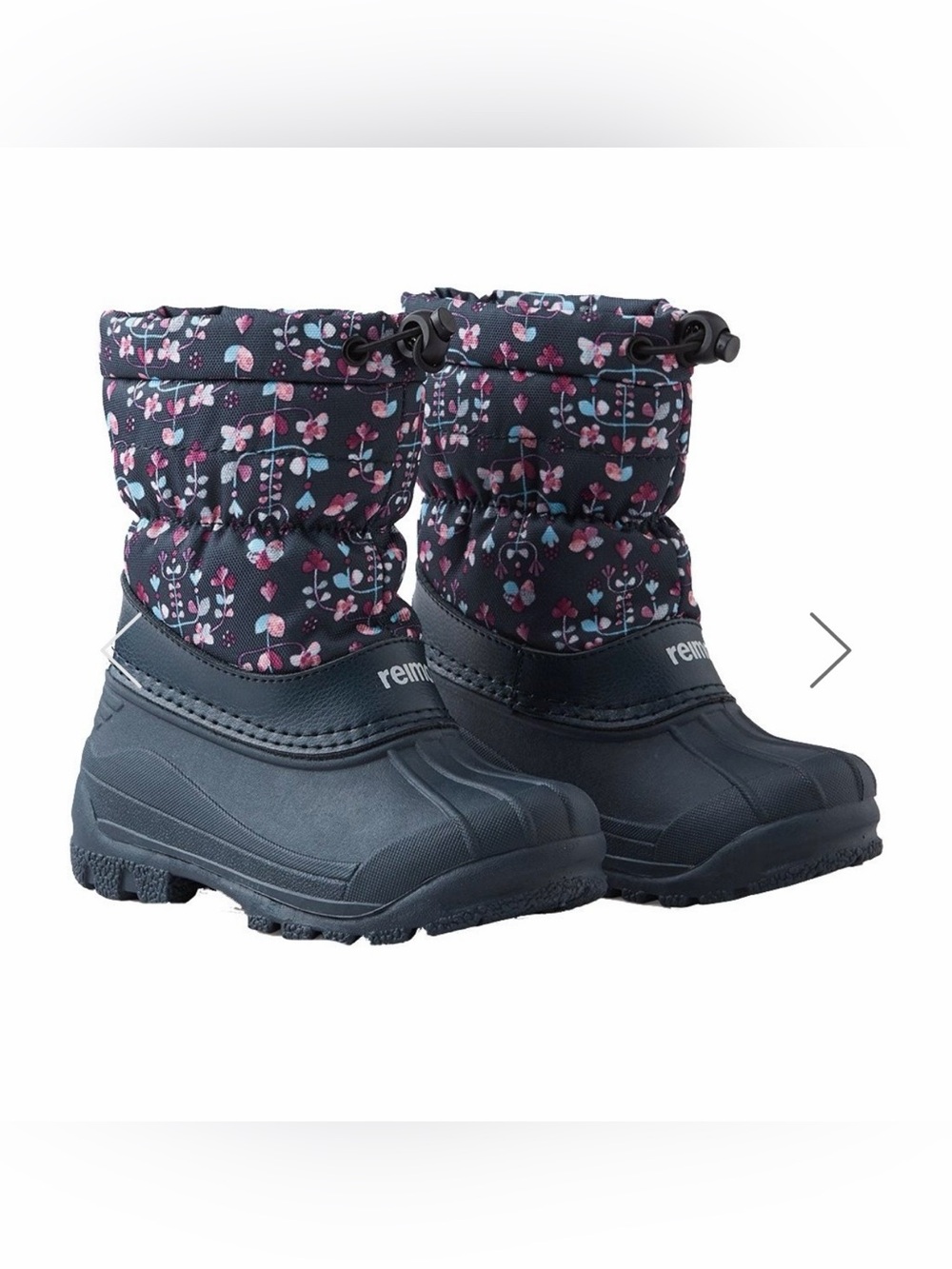 Reima Nefar Winter Toddler Girl Snow Boots Floral Size US 10/10.5